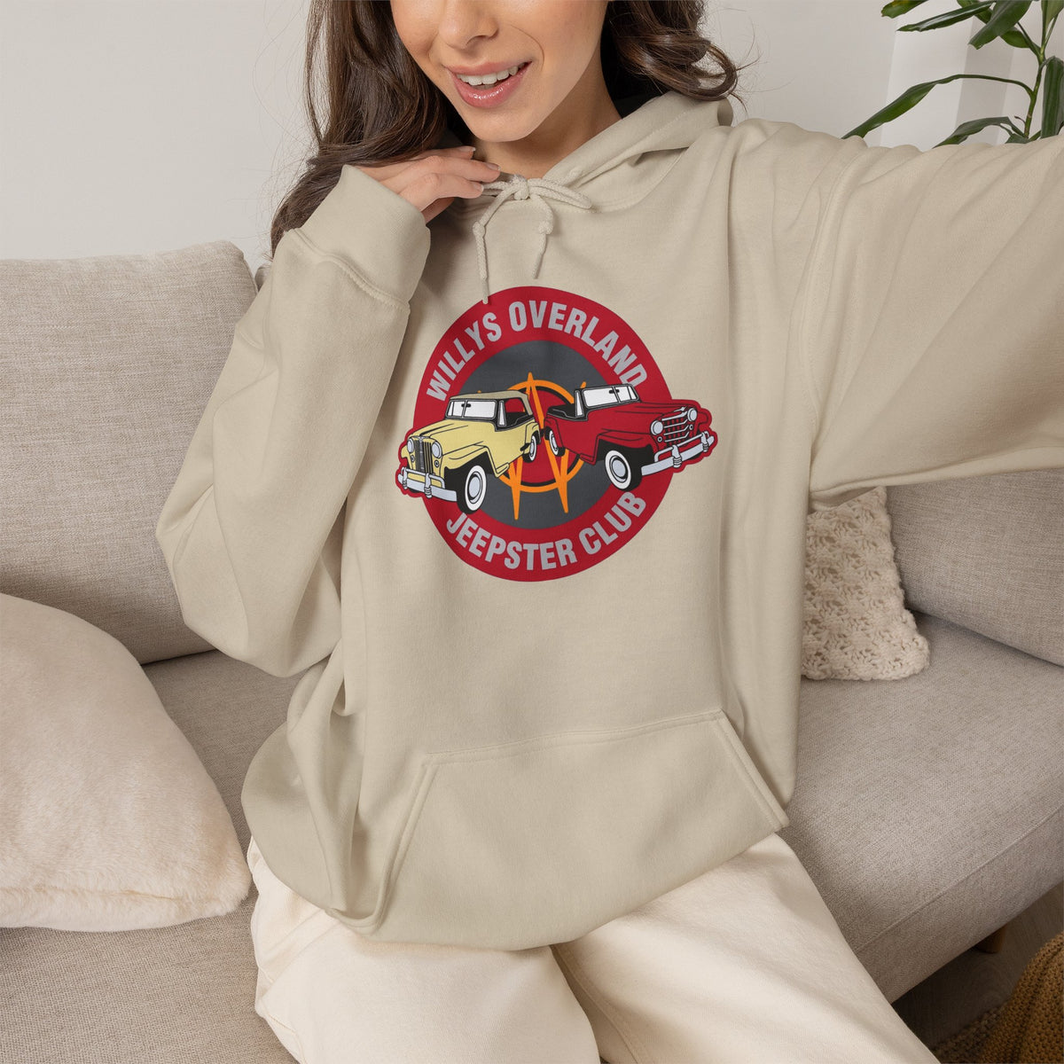 Willys Overland Jeepster Club Hoodie – Unisex Heavy Blend™ Hooded Sweatshirt