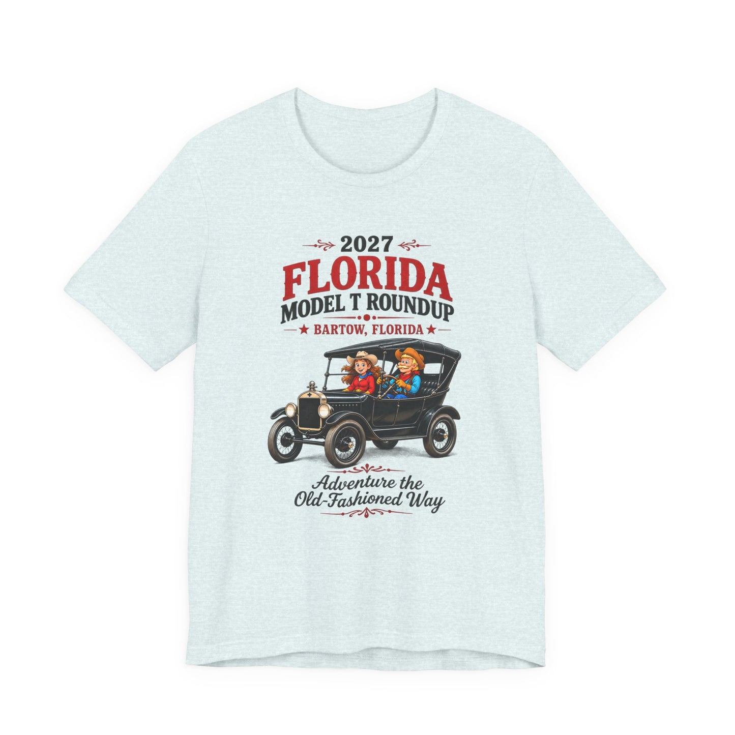 Florida Model T Roundup 2027 Soft-Style T-Shirt — Front Graphic