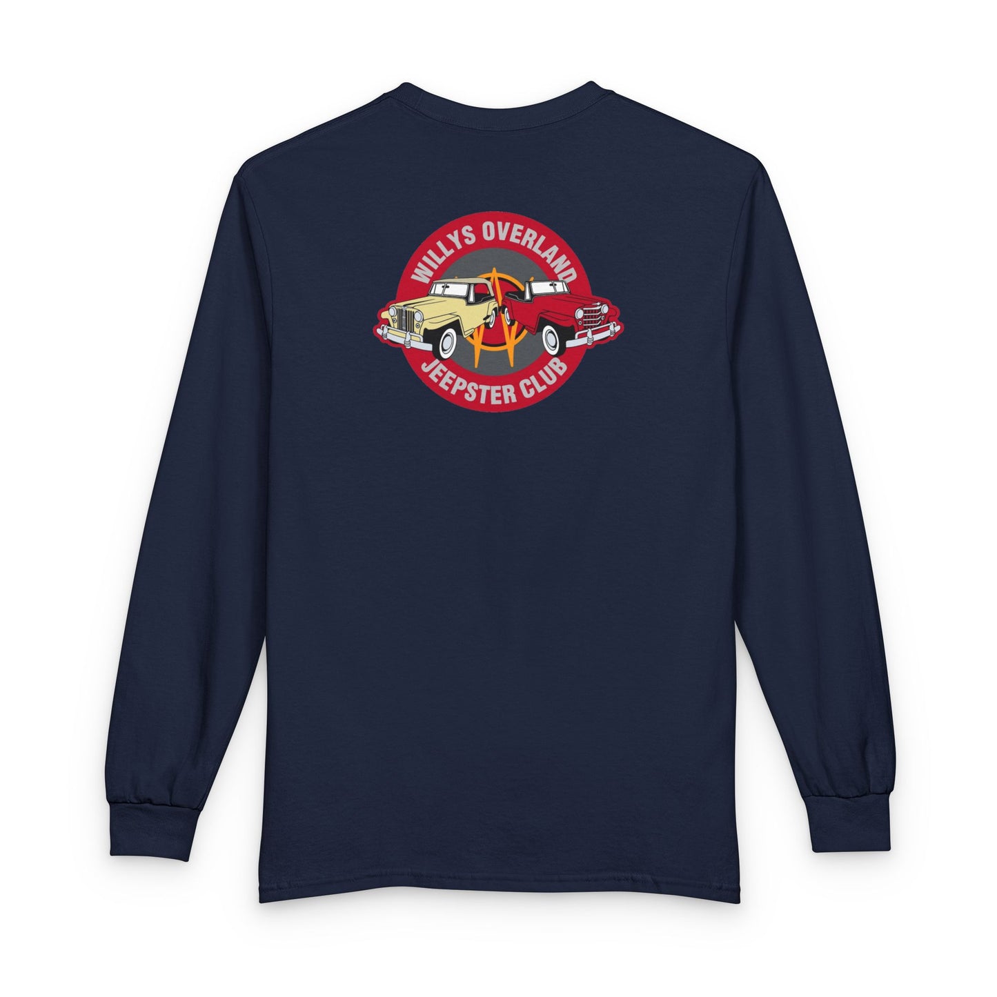 Willys Overland Jeepster Club Long Sleeve Tee - Front and Back Logos