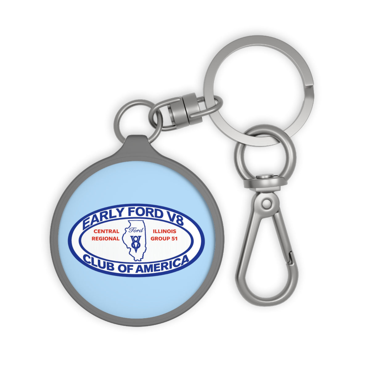 Central Illinois Early Ford V8 Keyring Tag