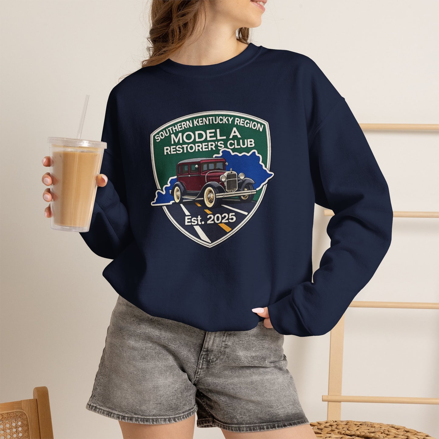 Southern Kentucky Region Model A Restorer's Club Crewneck Sweatshirt — Unisex Heavy Blend™ Gildan Crewneck Sweatshirt