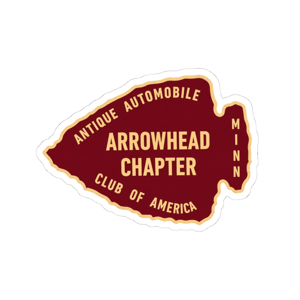 Arrowhead Chapter AACA Kiss-Cut Sticker - Great for Windshields!