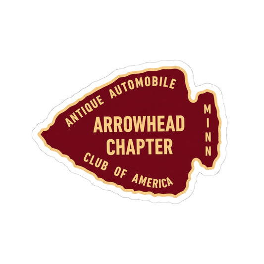 Arrowhead Chapter AACA Kiss-Cut Sticker - Great for Windshields!