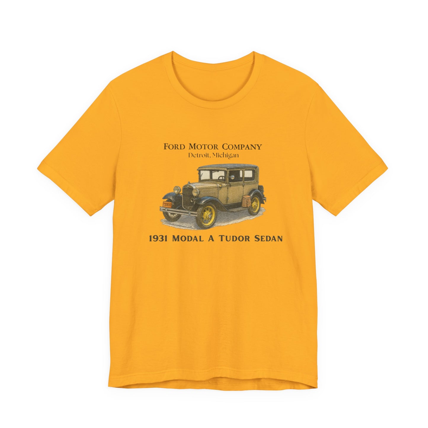 1931 Model A Ford Tudor Sedan T‑Shirt — Classic Ford Motor Company Car Tee