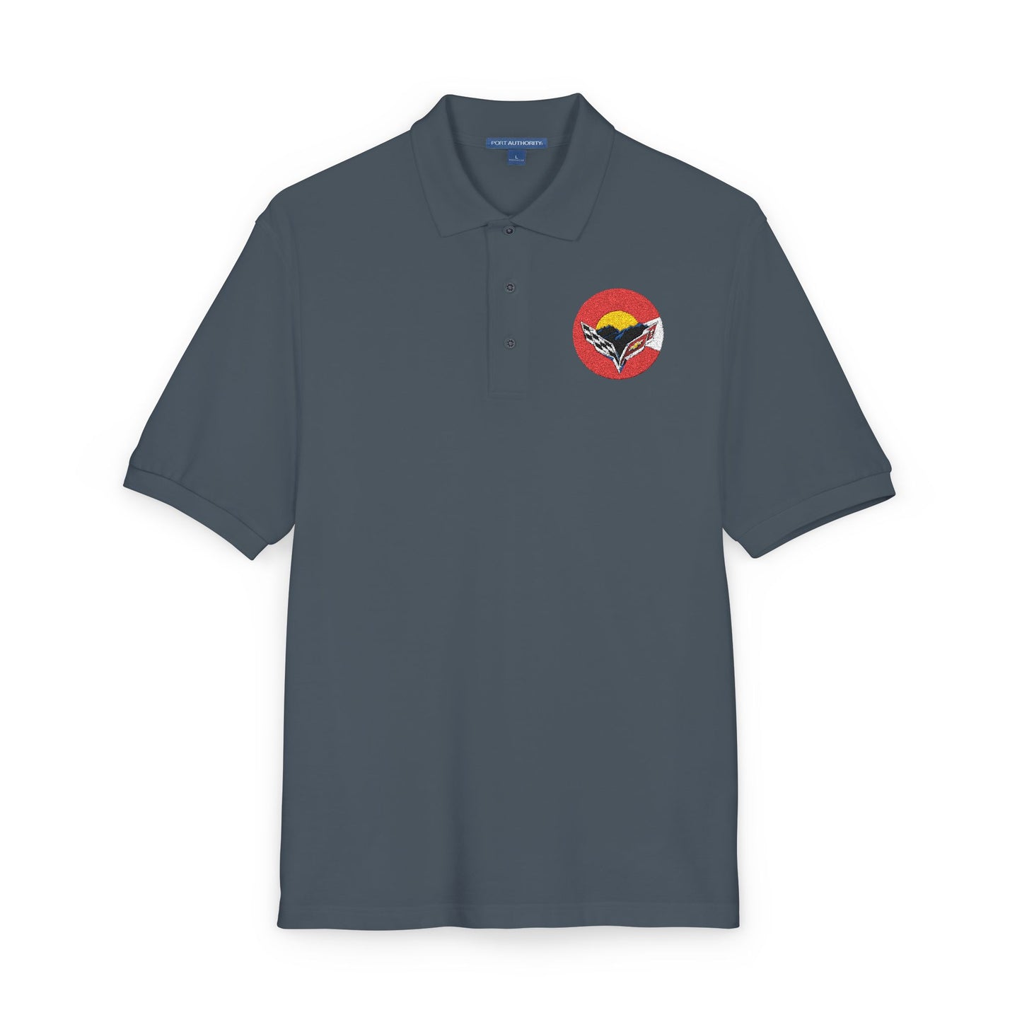 Central Colorado Corvette Club Embroidered Polo Shirt — Classic Golf Polo