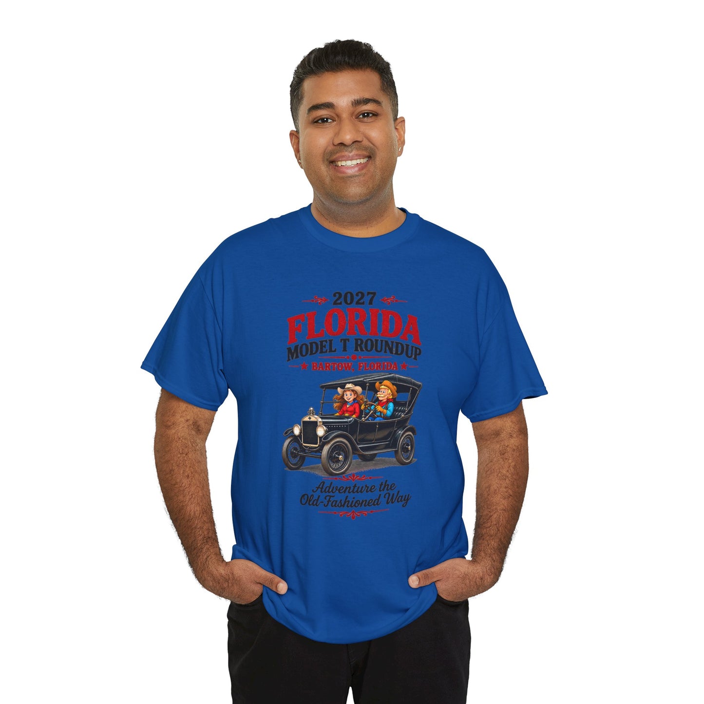 Florida Model T Roundup 2027 T-Shirt — Unisex Heavy Cotton Tee