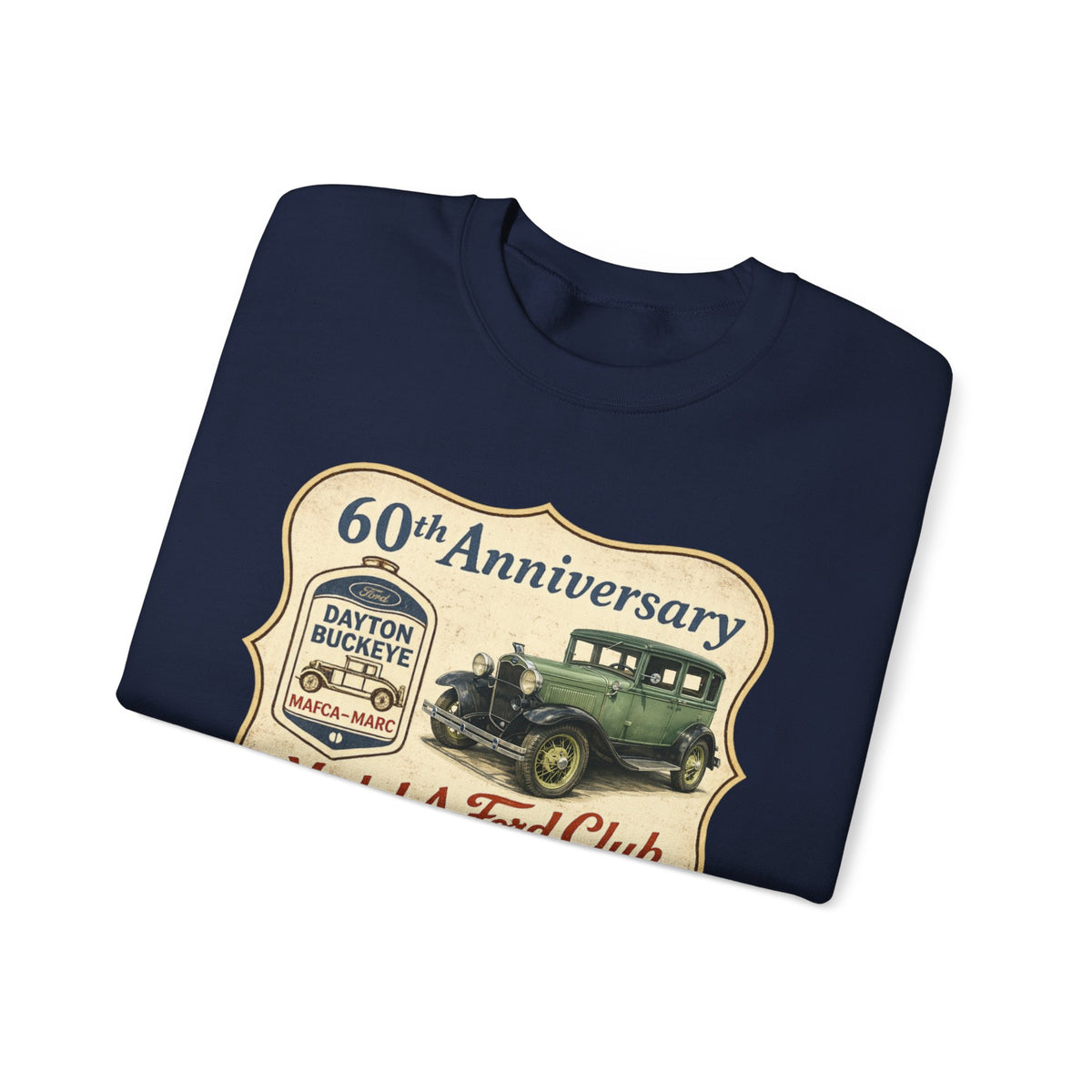 Dayton Buckeye Model A Ford Club 60th Anniversary Unisex Heavy Blend™ Crewneck Sweatshirt Gildan (SSG)