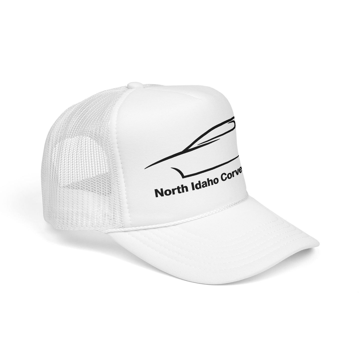 North Idaho Corvette Club Printed Trucker Hat – Classic Car Outline Foam Cap