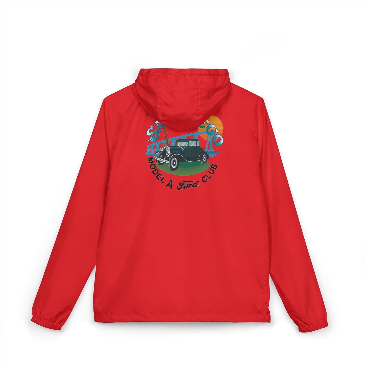 San Diego Model A Ford Club Windbreaker Jacket — Front and Back Logos
