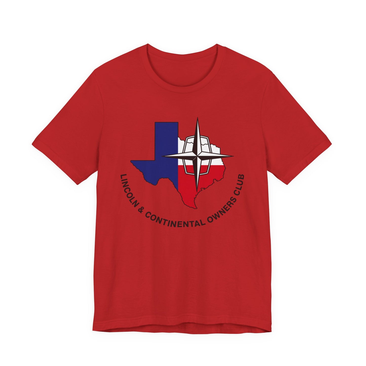 Lincoln & Continental Owners Club - Texas Gulf Coast Region T‑Shirt — Unisex Jersey Short Sleeve Tee