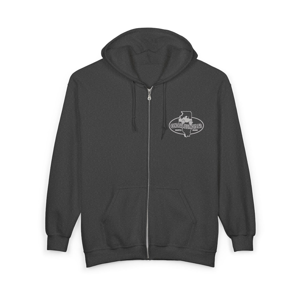 Central Illinois A's Hoodie — Printed Front and Back Logos