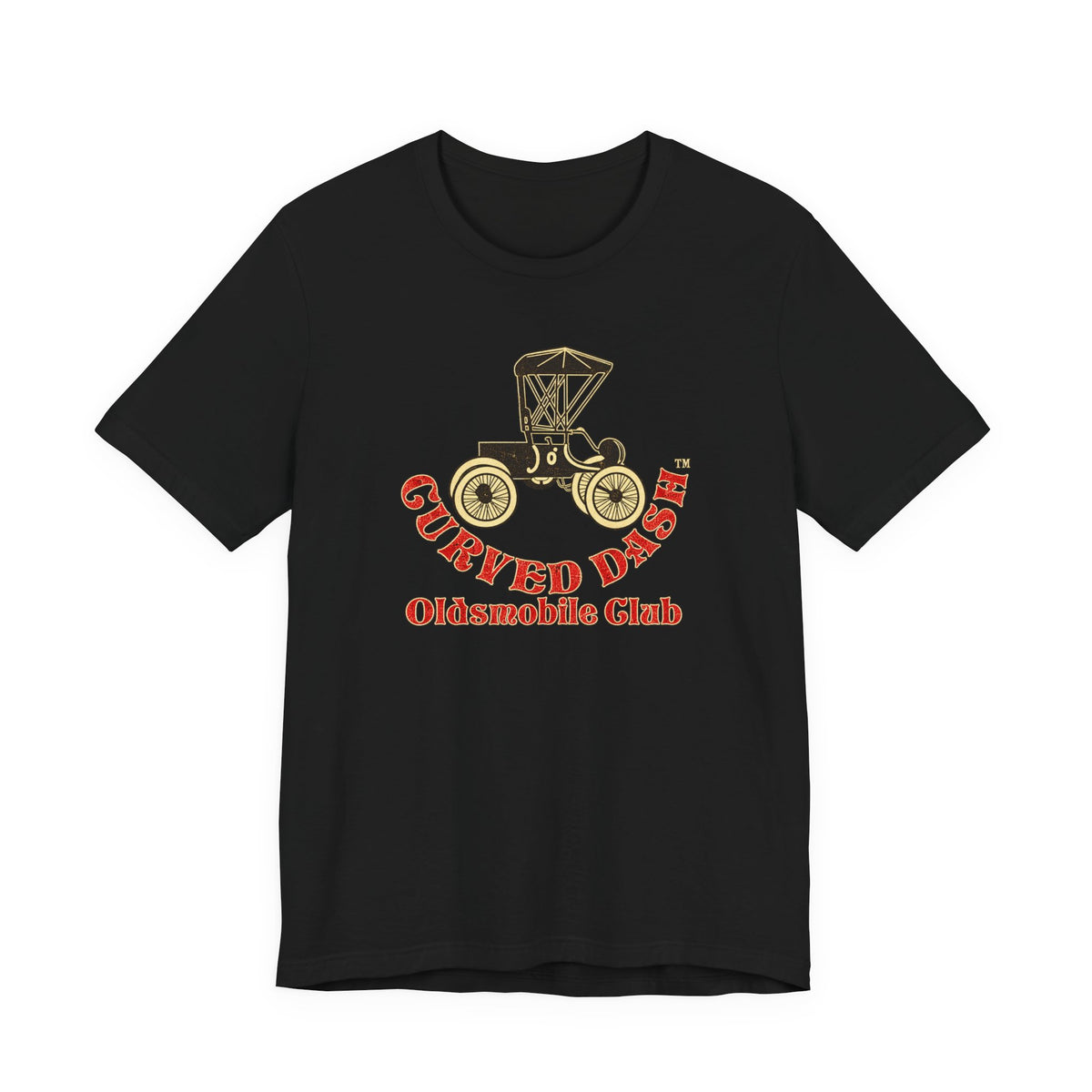 Curved Dash Oldsmobile Club Vintage Car T-Shirt - Unisex Soft Short Sleeve Tee