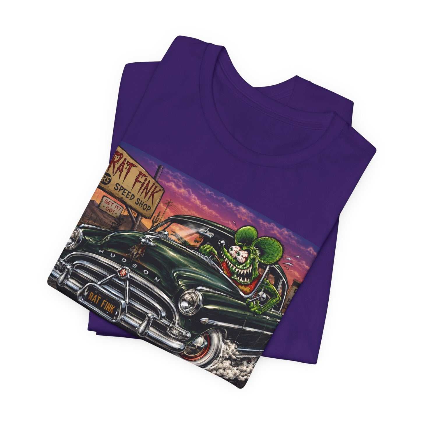 Rat Fink Hudson T‑Shirt — Vintage Kustom Car Graphic Tee