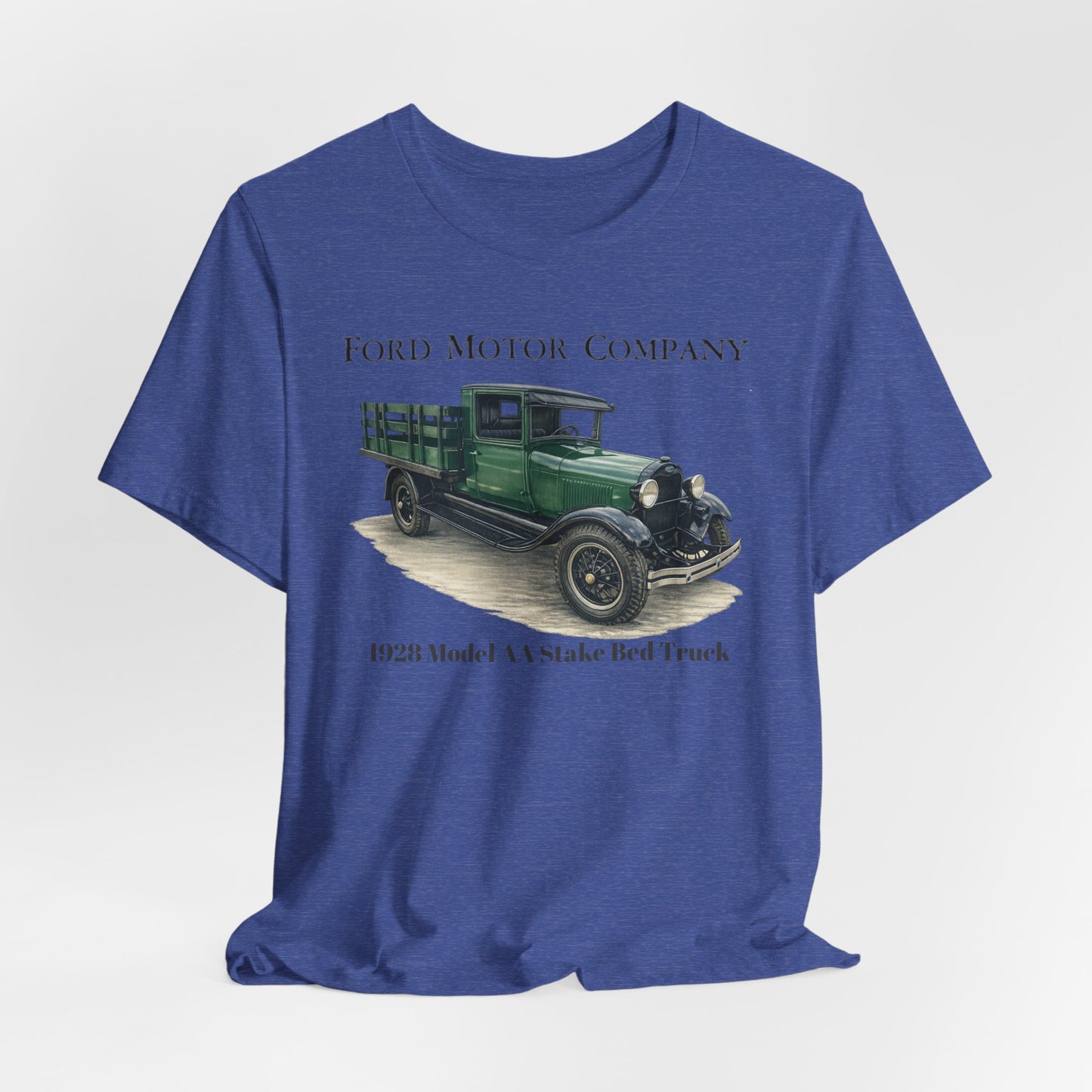 1928 Ford Model AA Stake Bed Truck T-Shirt —  Unisex Jersey Short Sleeve Tee
