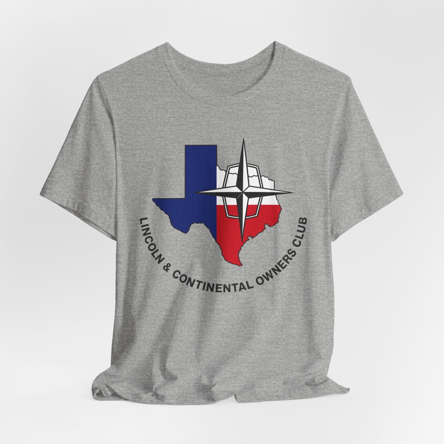 Lincoln & Continental Owners Club - Texas Gulf Coast Region T‑Shirt — Unisex Jersey Short Sleeve Tee