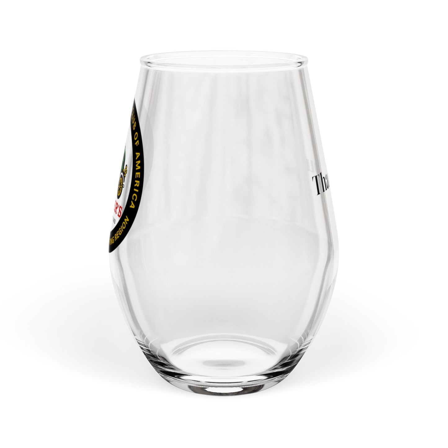 Snapper's Brass and Gas Touring Region Stemless Wine Glass — 11.75 oz Thank You Wine Tumbler