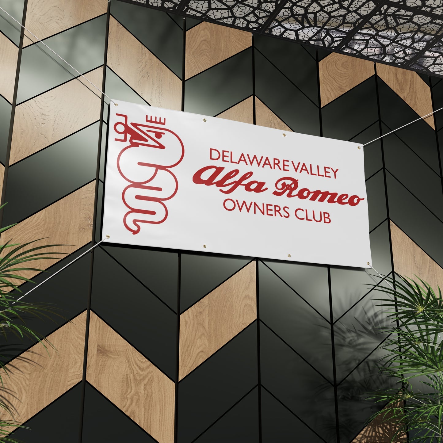 Alfa Romeo Owners Club Matte Banner — Delaware Valley Club Sign