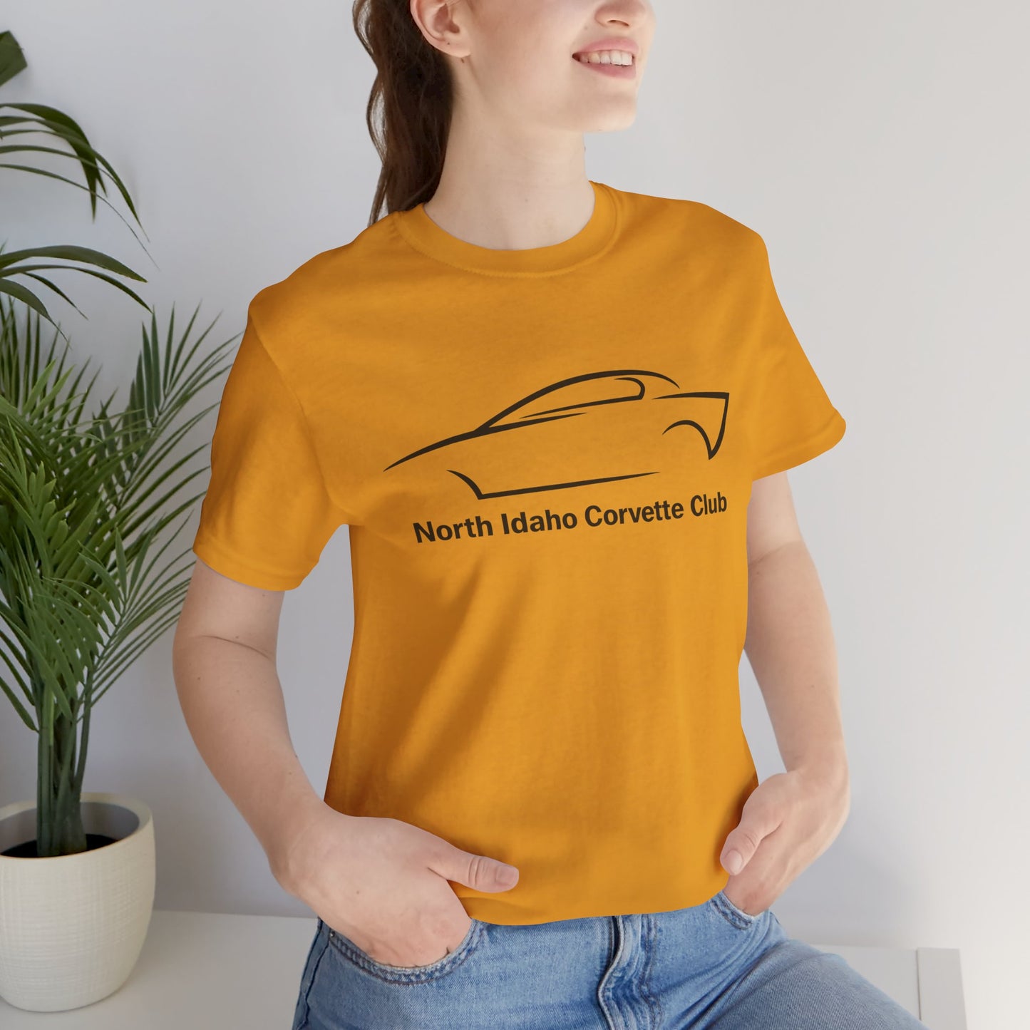 North Idaho Corvette Club T-Shirt — Minimal Car Outline Tee