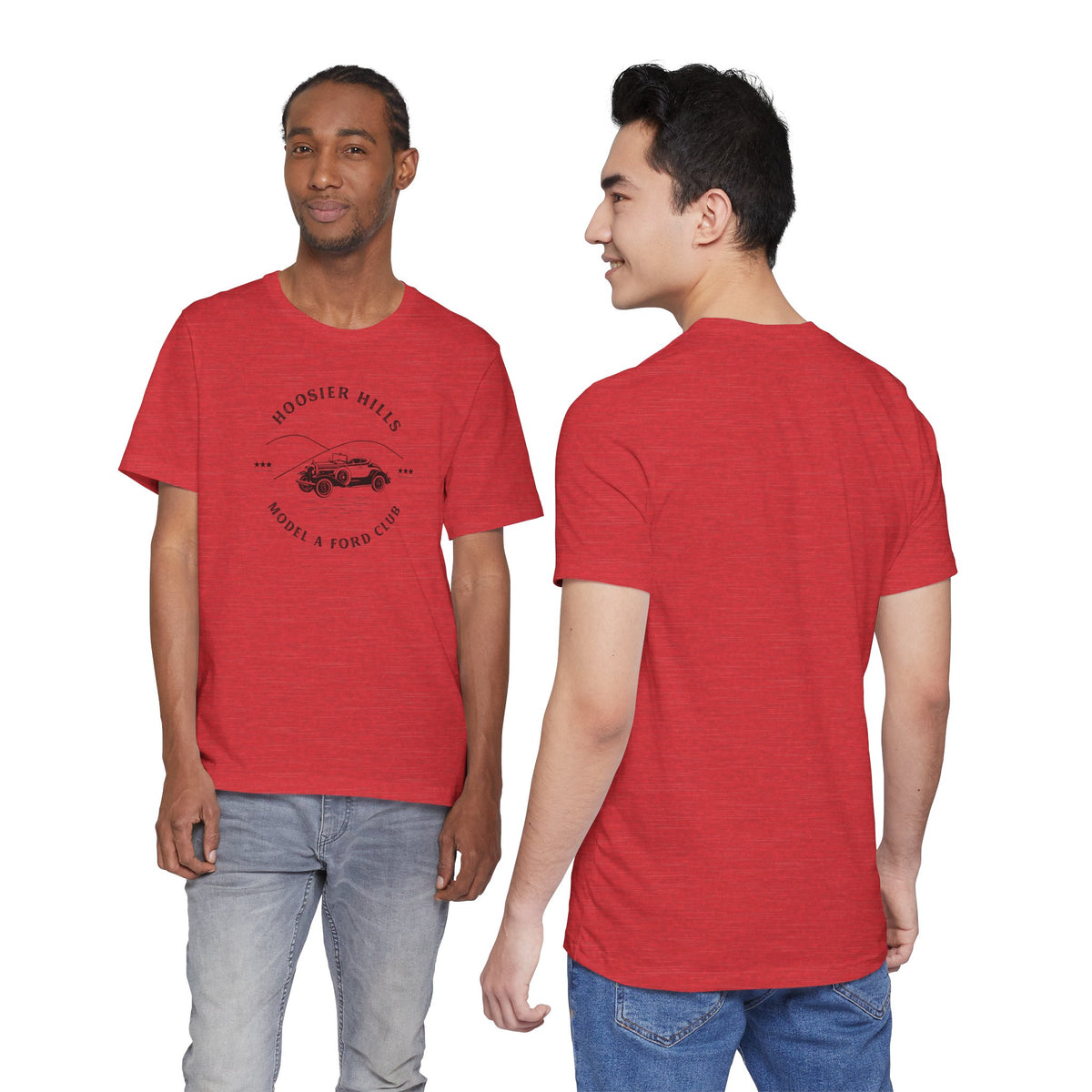 Hoosier Hills Model A Ford Club Unisex Jersey Short Sleeve Tee