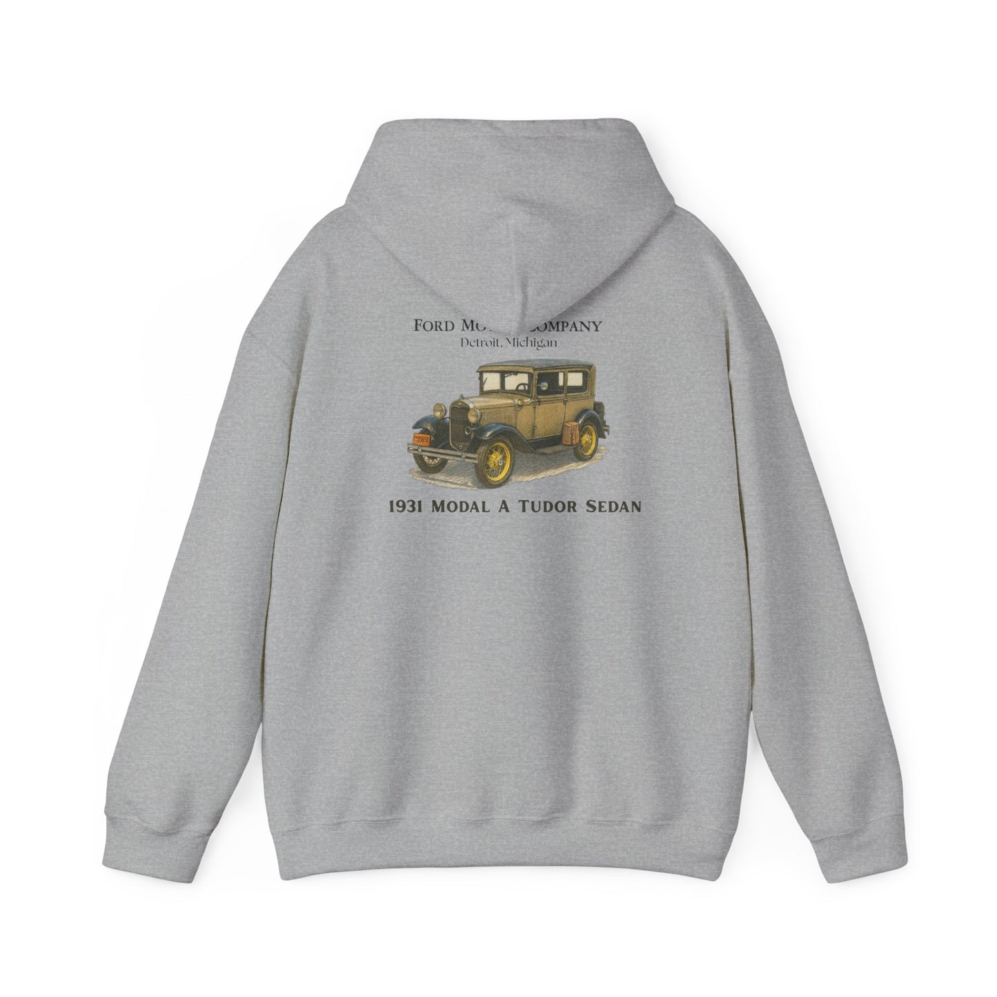 1931 Model A Ford Tudor Sedan Hoodie — Classic Car Retro Auto Pullover
