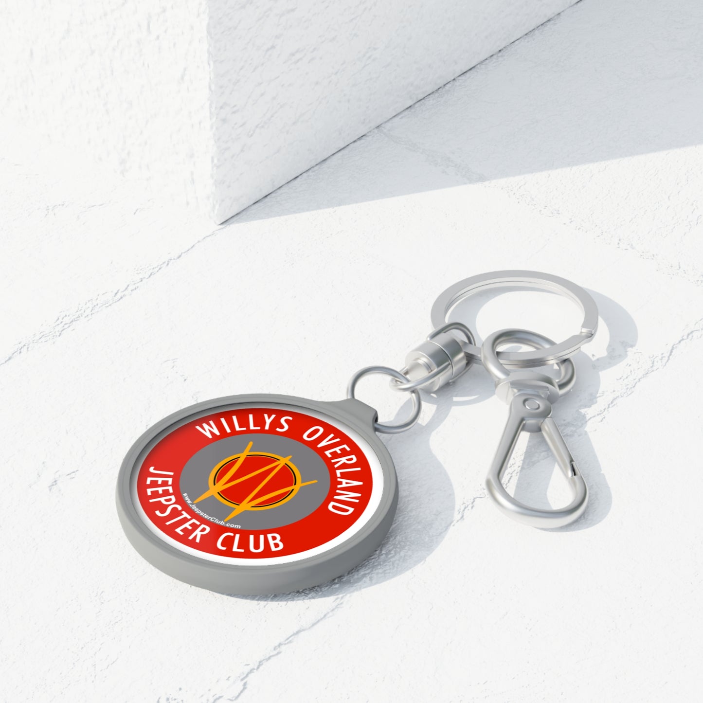 Willys Overland Jeepster Club Keyring Tag