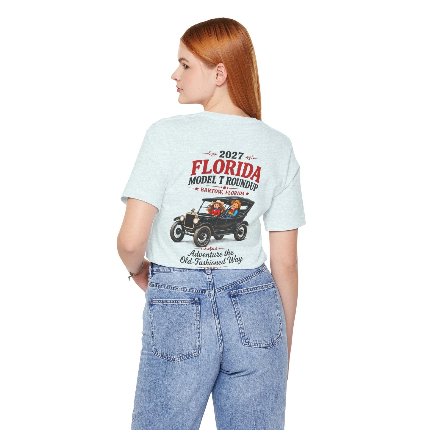 Florida Model T Roundup 2027 Soft-Style T-Shirt - Front and Back Graphics