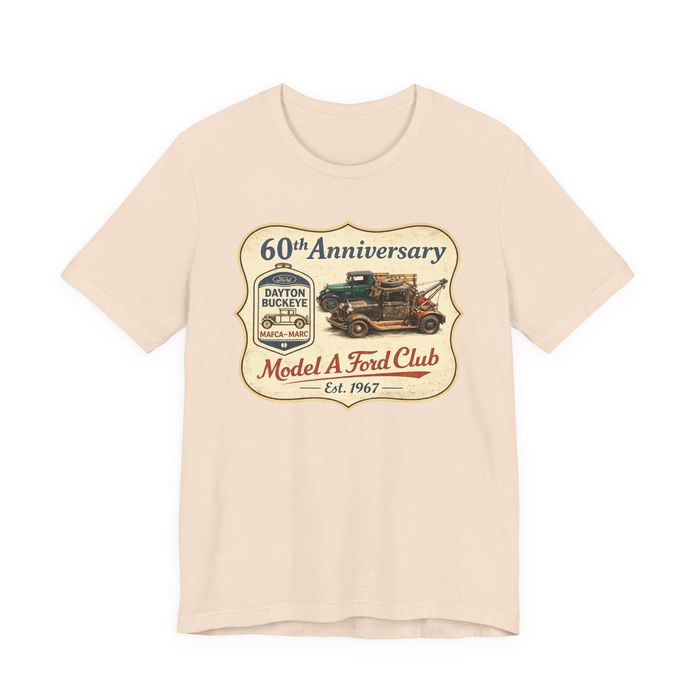 Dayton Buckeye Model A Ford Club 60th Anniversary Tee (JA) - Vintage Classic Truck Shirt