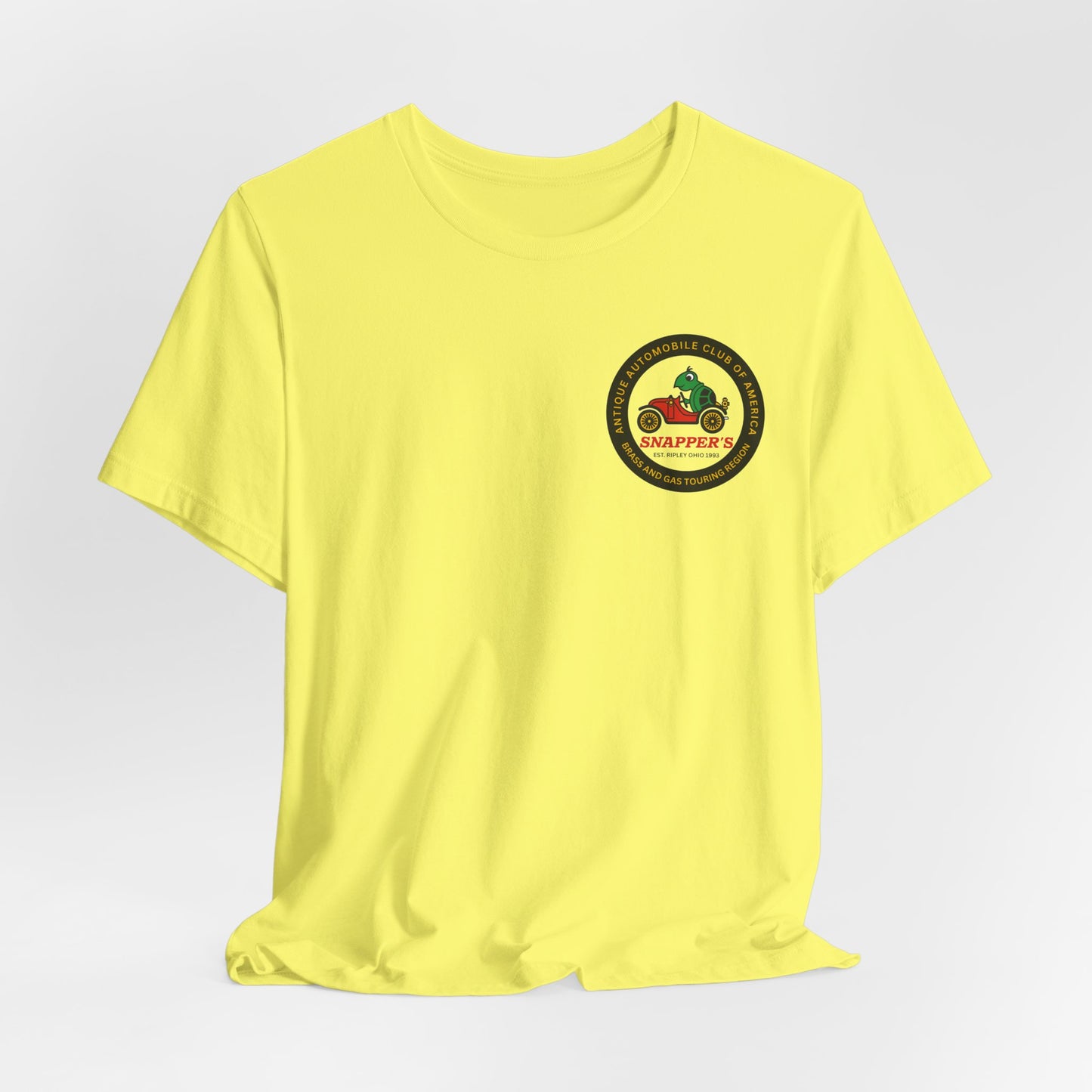 Snapper's Brass and Gas Touring Region Logo T-Shirt — Front logo only