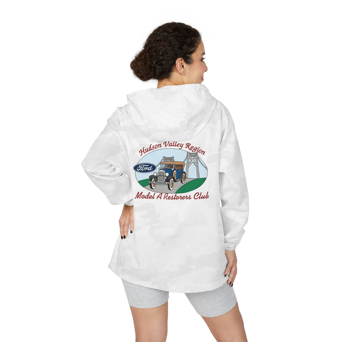 Hudson Valley Region Model A Restorers Club Windbreaker Jacket - Front and Back Logos