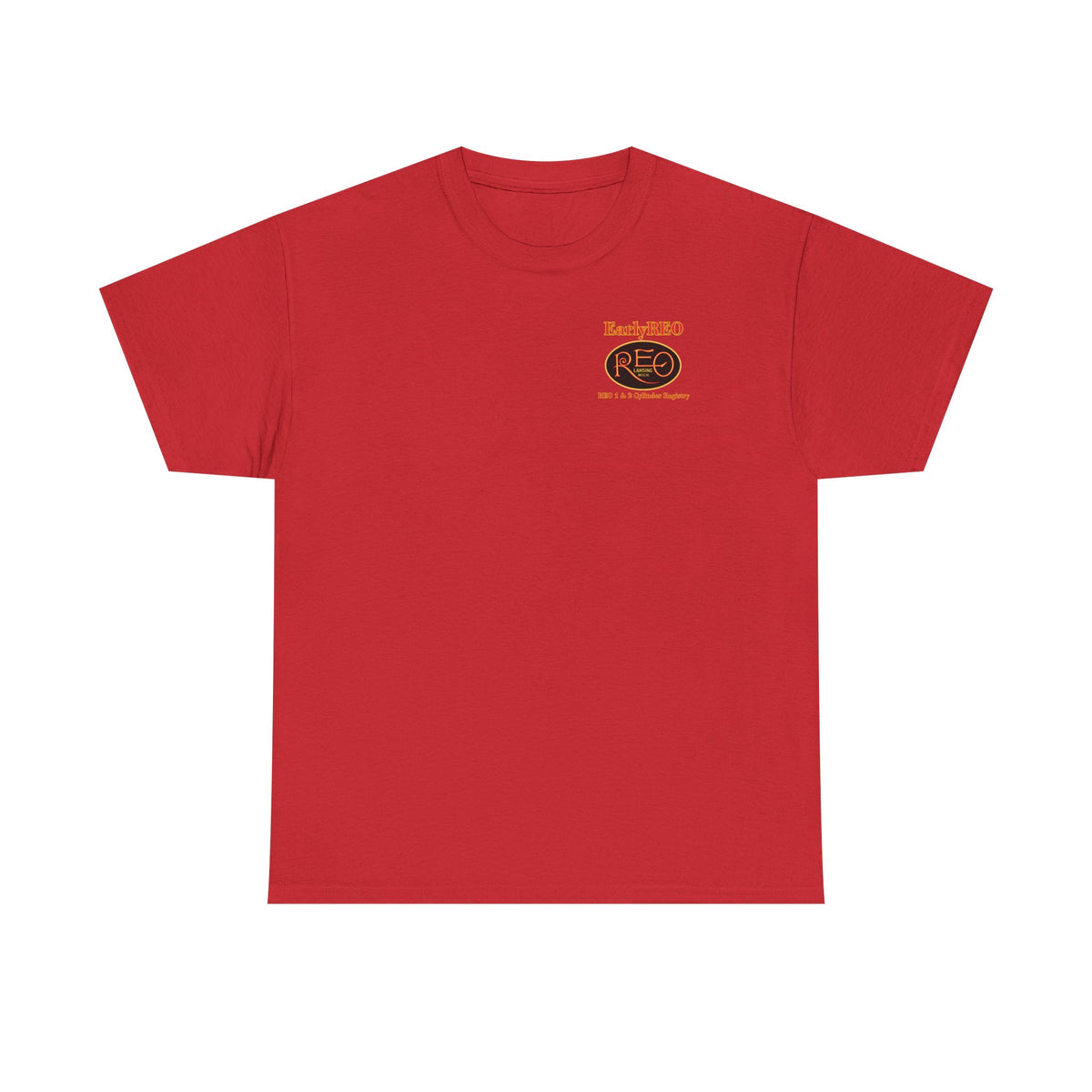 EarlyREO and REO 1 & 2 Cylinder Registry Logo Tee — Chest and Back Logos