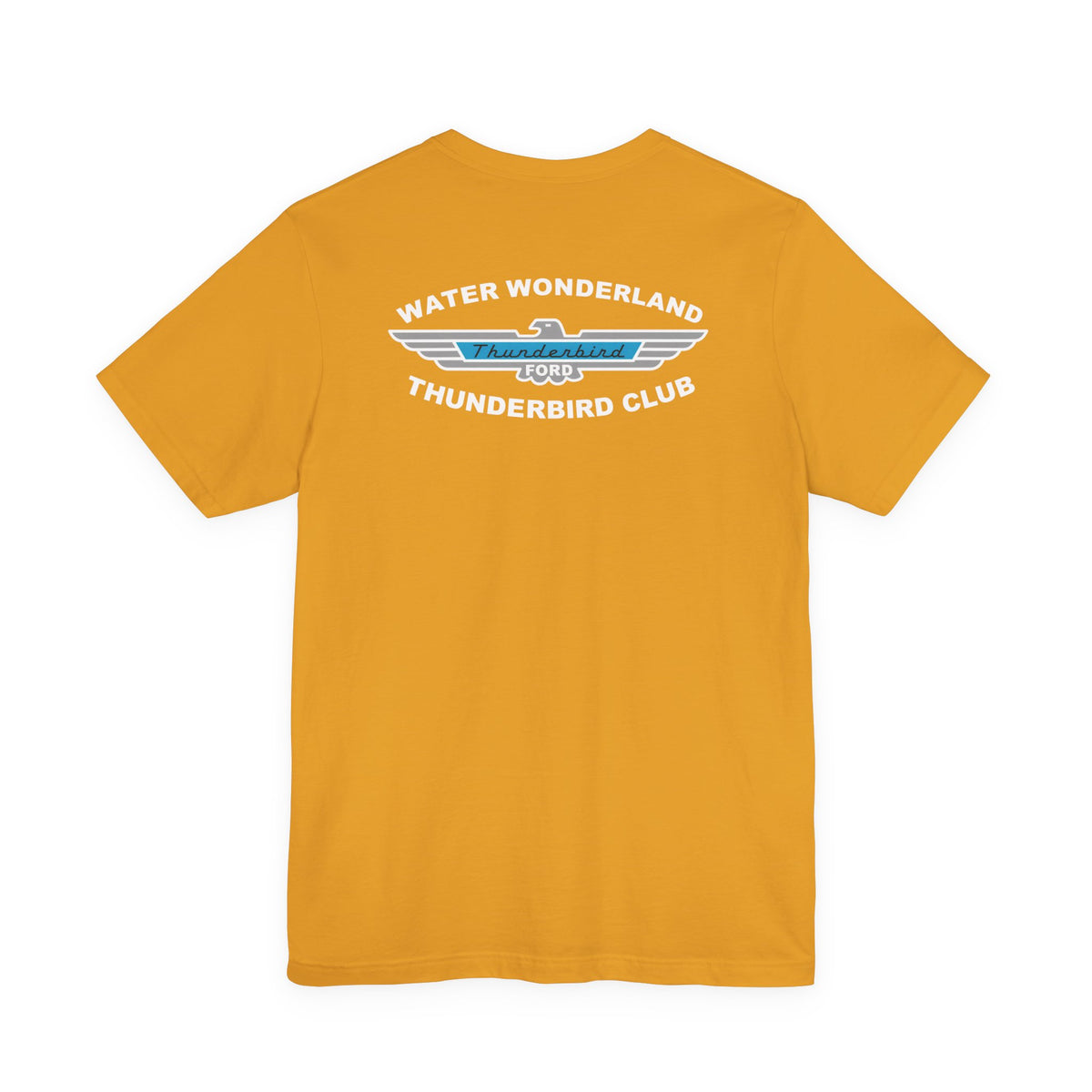 Water Wonderland Thunderbird Club T-Shirt Front and Back Logos – Unisex Soft Short Sleeve Tee