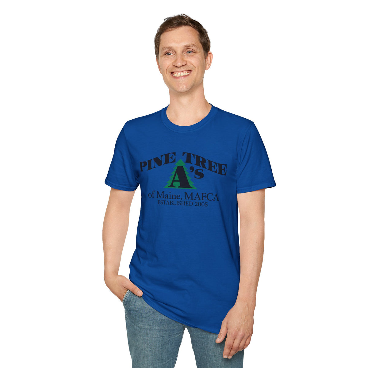 Pine Tree A's of Maine, MAFCA T-Shirt — Unisex Softstyle T-Shirt