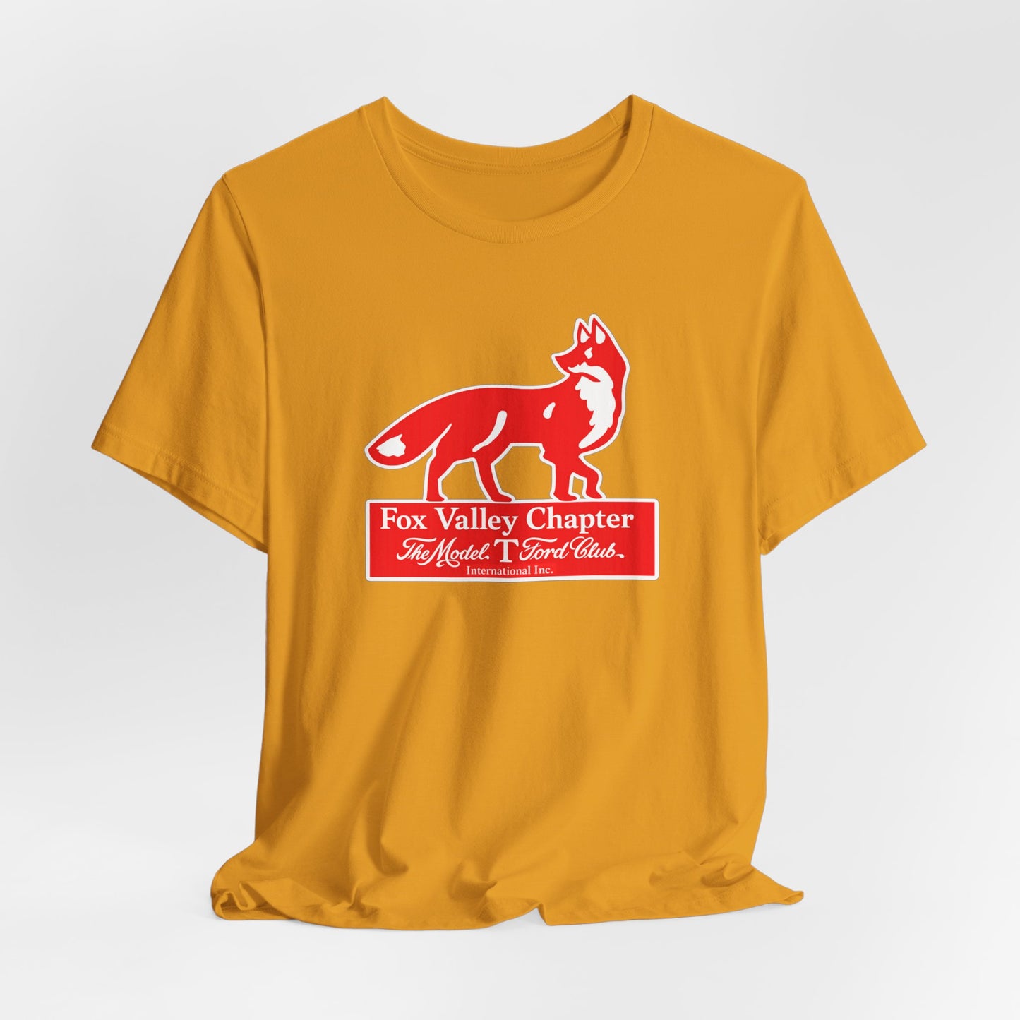 Fox Valley Chapter Model T Ford Club Tee — Red Fox Logo Short Sleeve T-Shirt