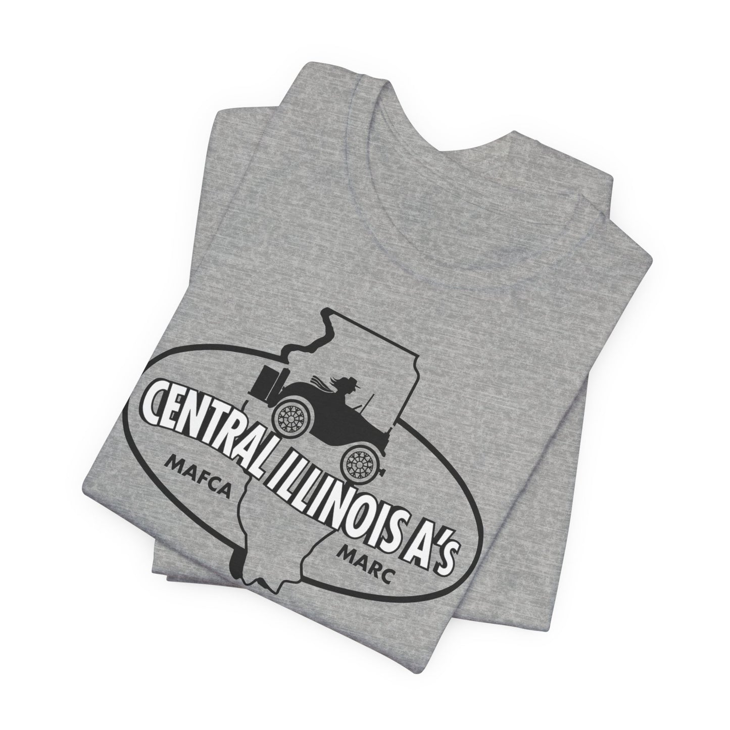 Central Illinois A's Vintage Car T-Shirt - Unisex Jersey Short Sleeve Tee