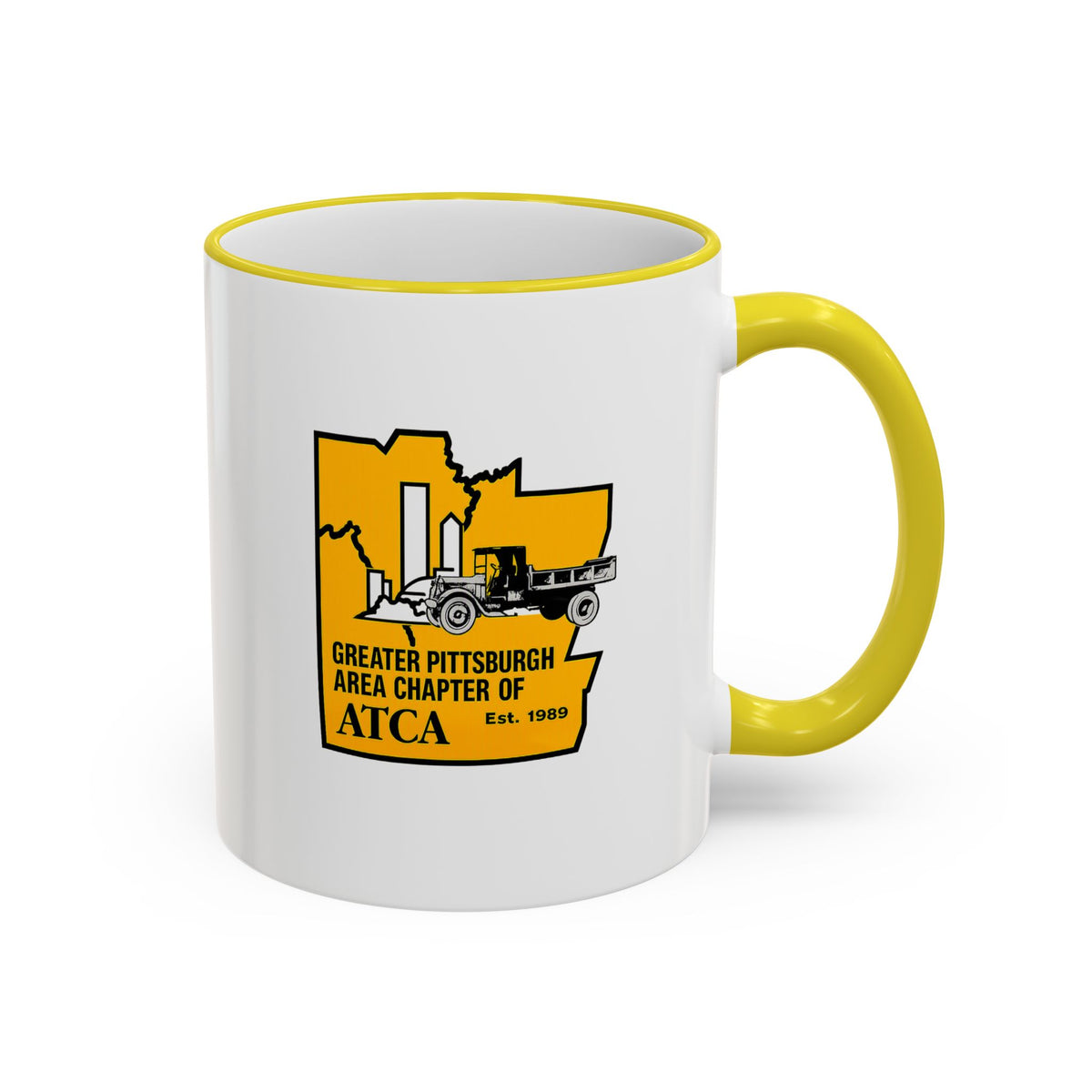 Greater Pittsburgh Area Chapter of ATCA Coffee Mug with Accent Rim & Handle