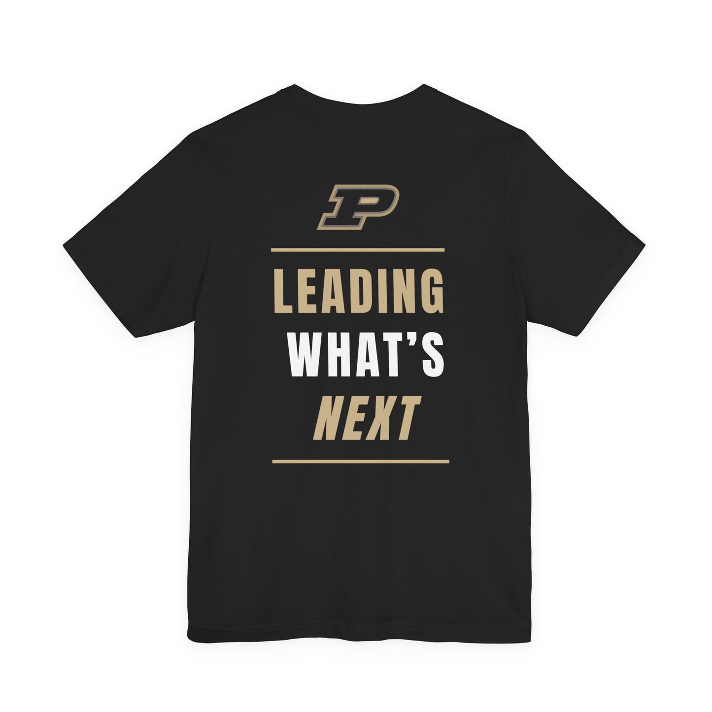 Purdue 'Leading Next' Graphic Tee — Back Slogan Short Sleeve