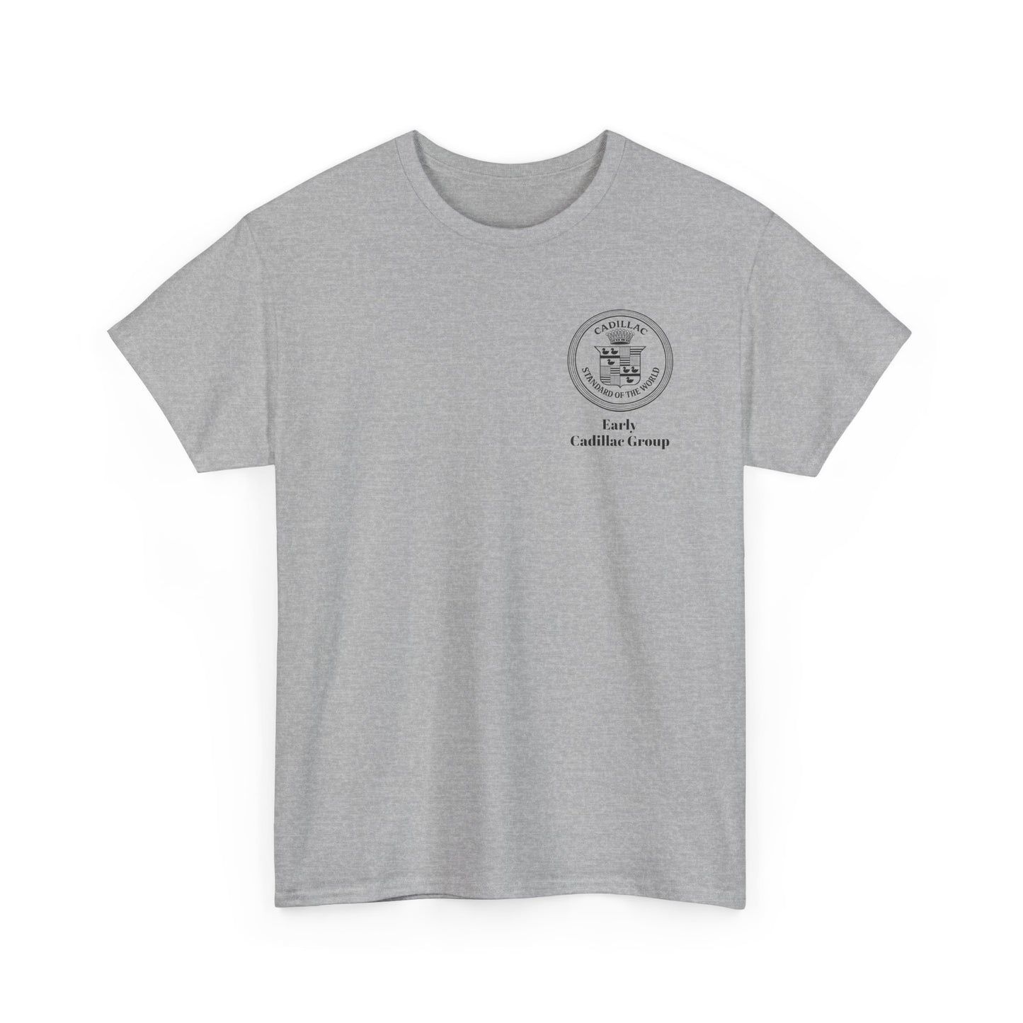 Early Cadillac Group Tee — "Standard of the World" Chest Logo