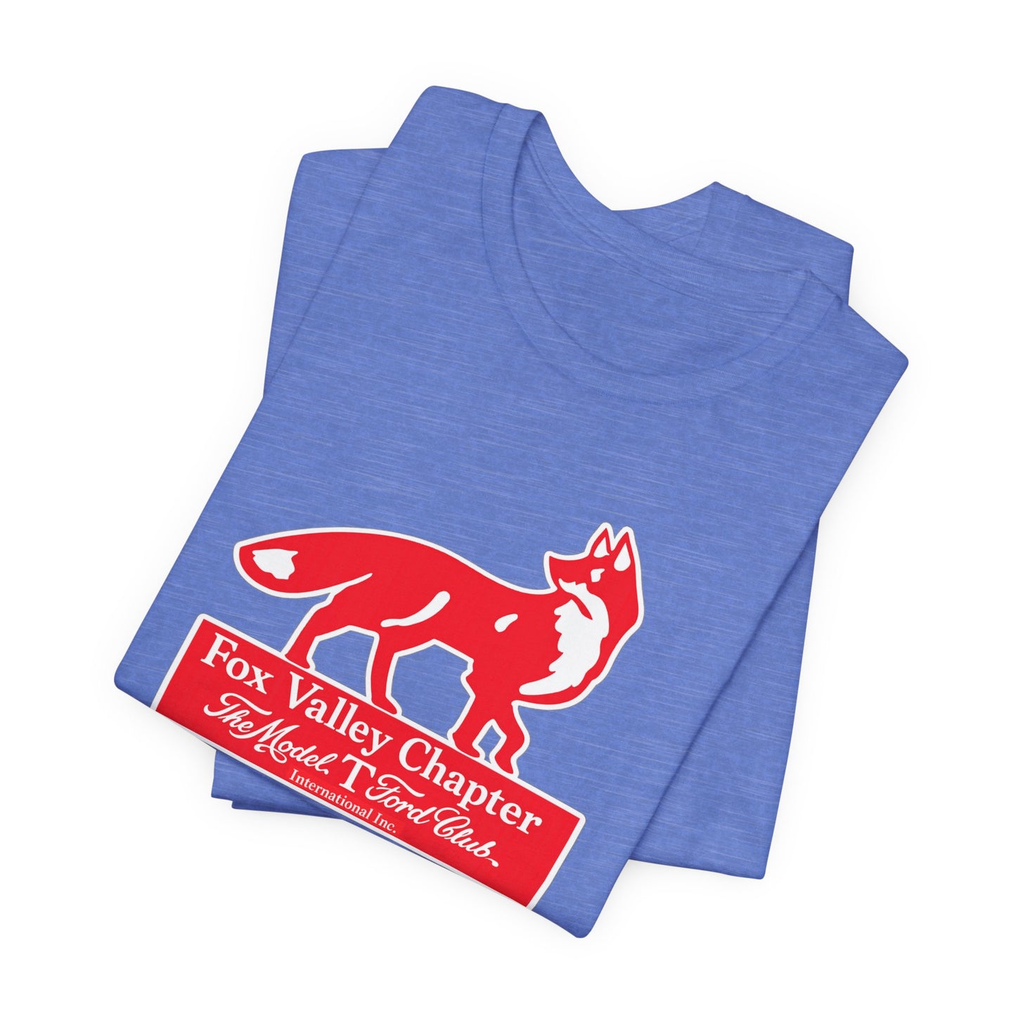 Fox Valley Chapter Model T Ford Club Tee — Red Fox Logo Short Sleeve T-Shirt