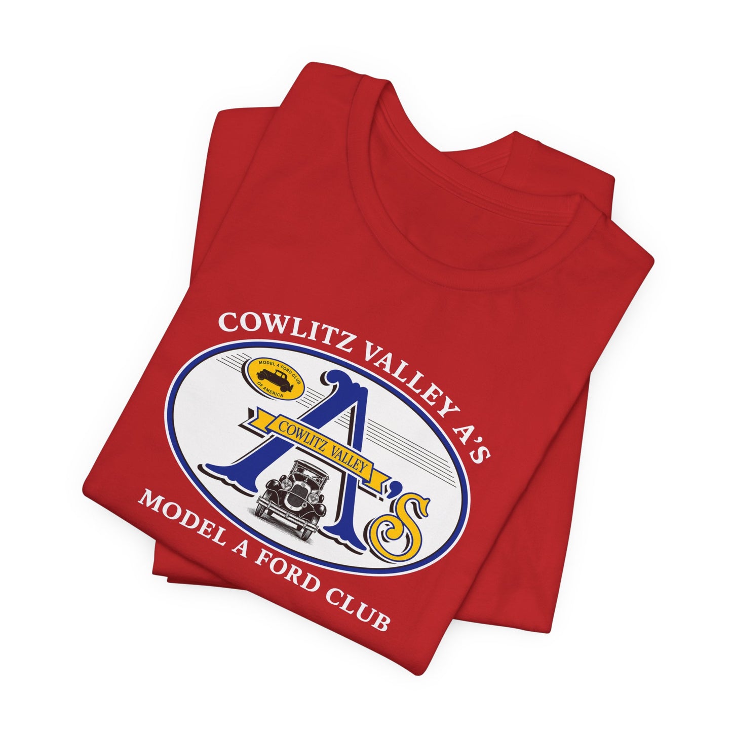 Cowlitz Valley A's Model A Ford Club Tee — Unisex Jersey Short Sleeve Tee