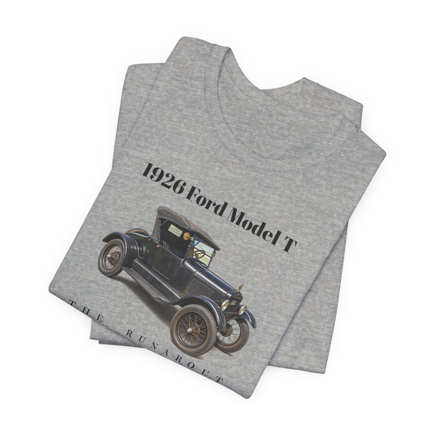 1926 Ford Model T Runabout Vintage Car Tee — Unisex Jersey Short Sleeve Tee