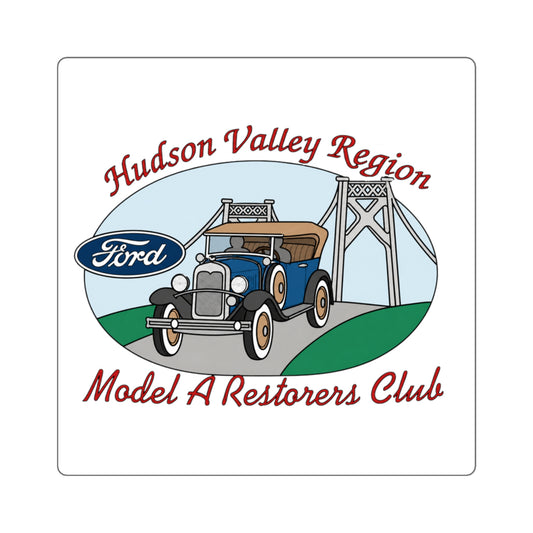 Hudson Valley Region Model A Restorers Club Square Sticker