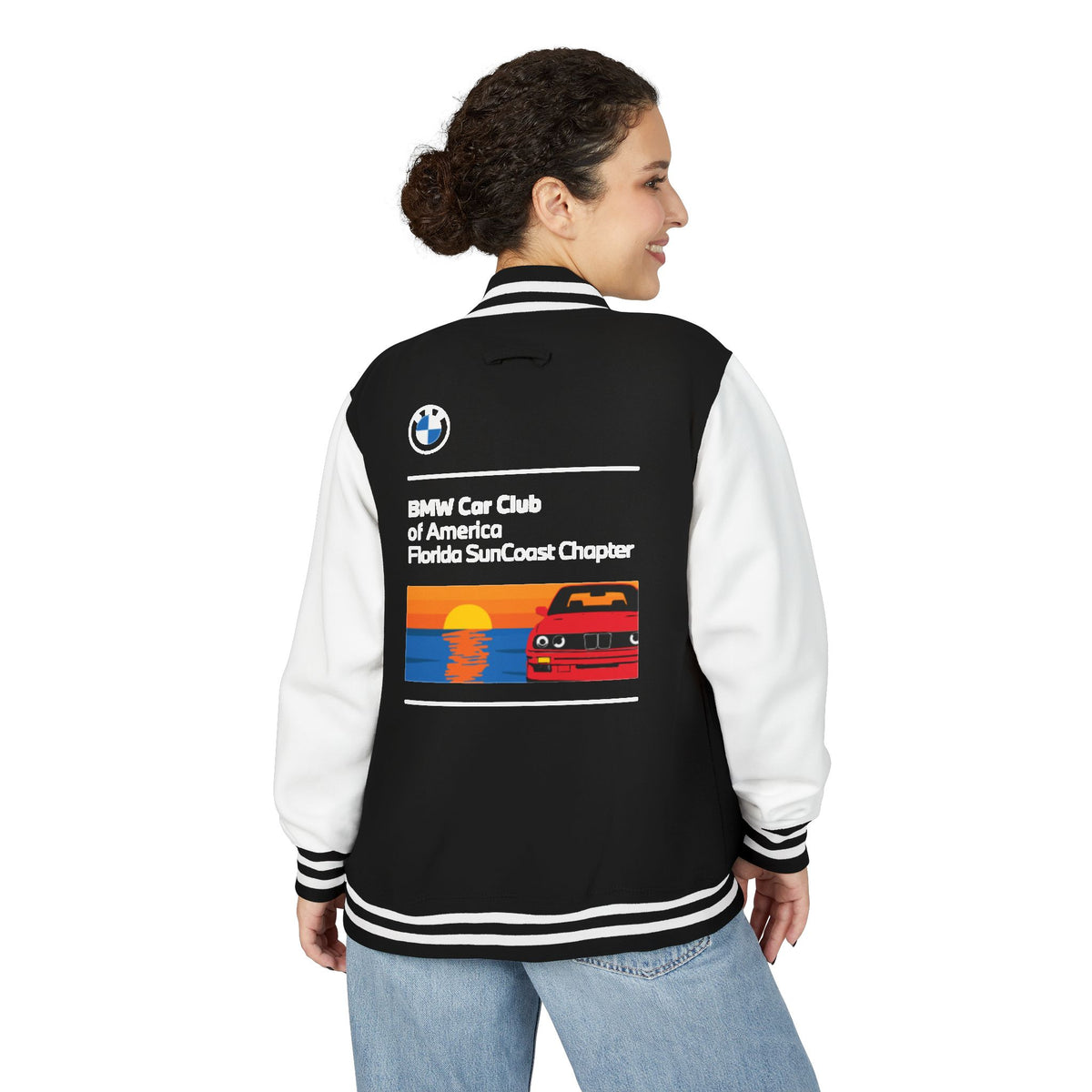 BMW Car Club of America Florida SunCoast Chapter Letterman Jacket - Front and Back Logos