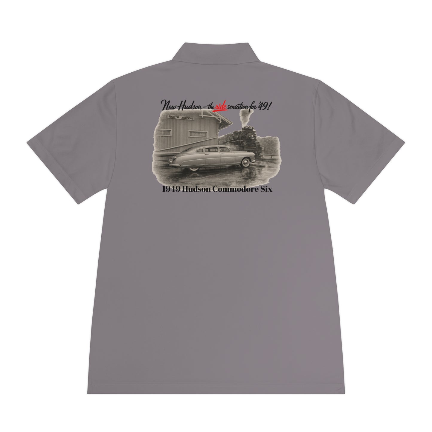 1949 Hudson Commodore Six Polo — Vintage Classic Car Golf Shirt (Rick C)