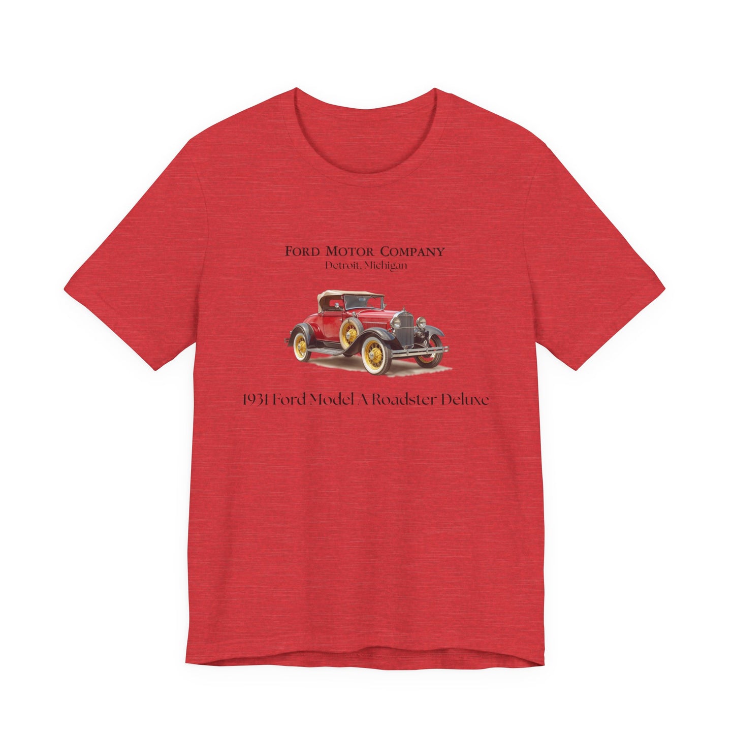 1931 Ford Model A Roadster Deluxe Tee – Classic Automotive Graphic Shirt