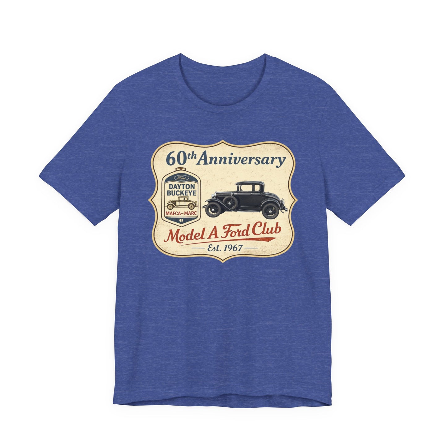 Dayton Buckeye Model A Ford Club 60th Anniversary Tee (RBS) - Vintage Classic Car Shirt