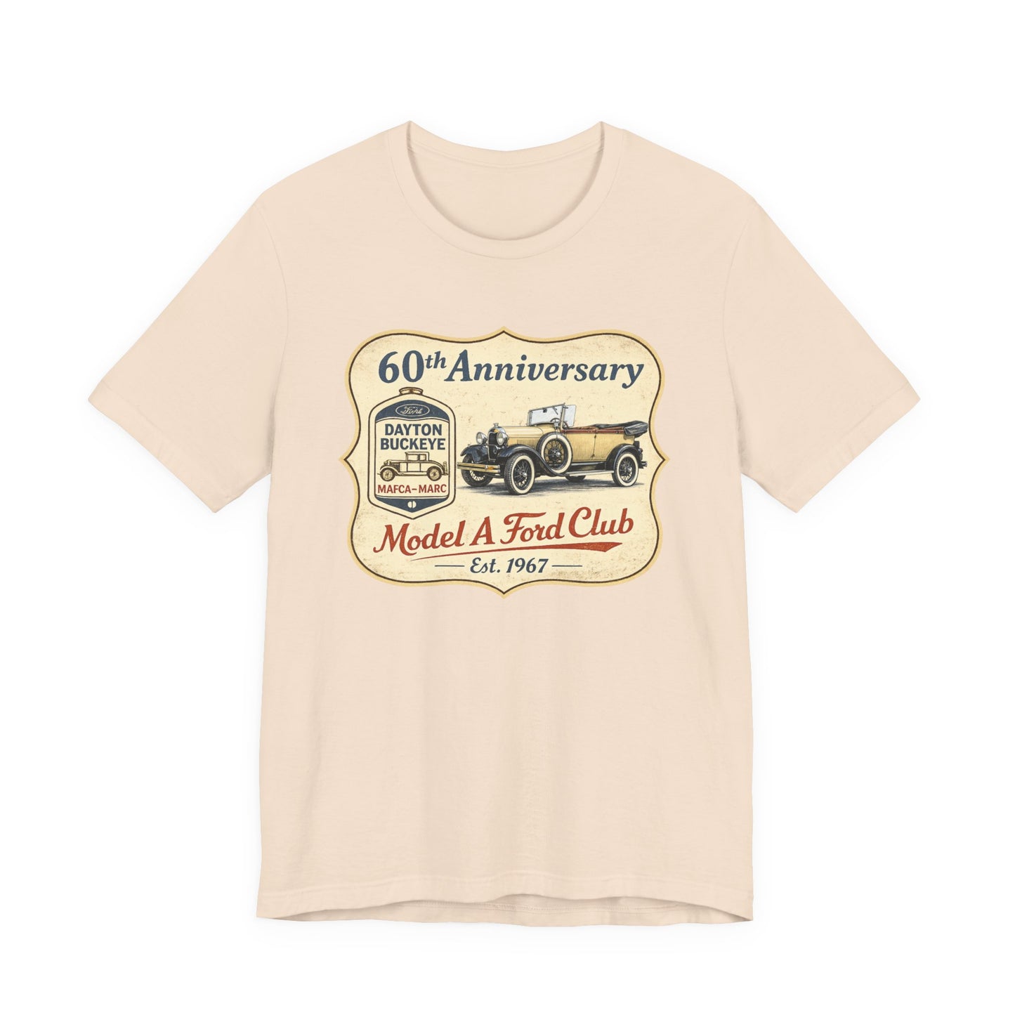 Dayton Buckeye Model A Ford Club 60th Anniversary T-Shirt (KS) - Vintage Car Tee