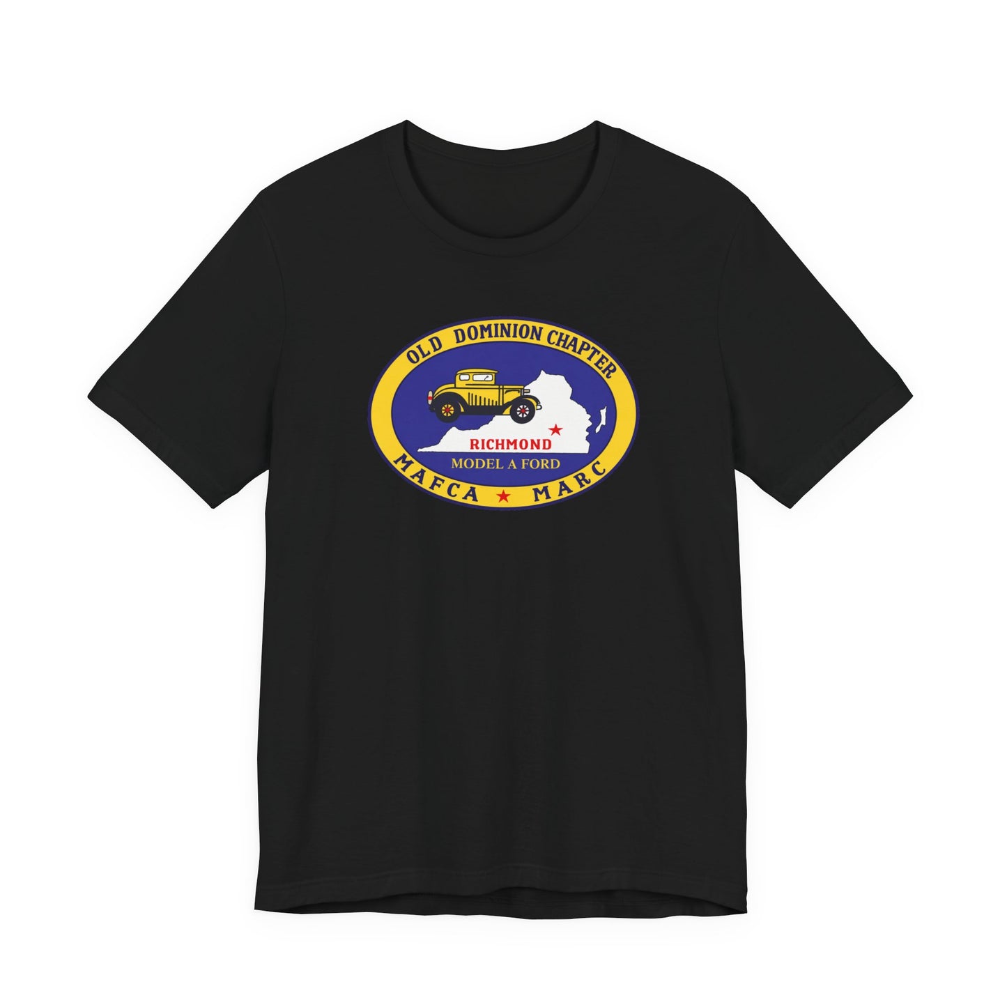 Old Dominion Chapter Model A Ford Club T‑Shirt — Richmond Vintage Car Logo