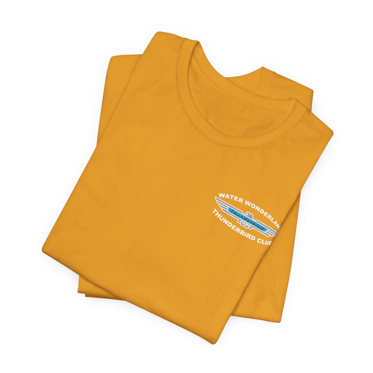 Water Wonderland Thunderbird Club T-Shirt Front and Back Logos – Unisex Soft Short Sleeve Tee