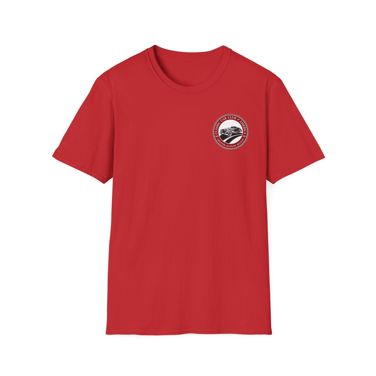 Classic Car Club of America Greater Illinois Region — Unisex Softstyle T-Shirt Front and Back Logos