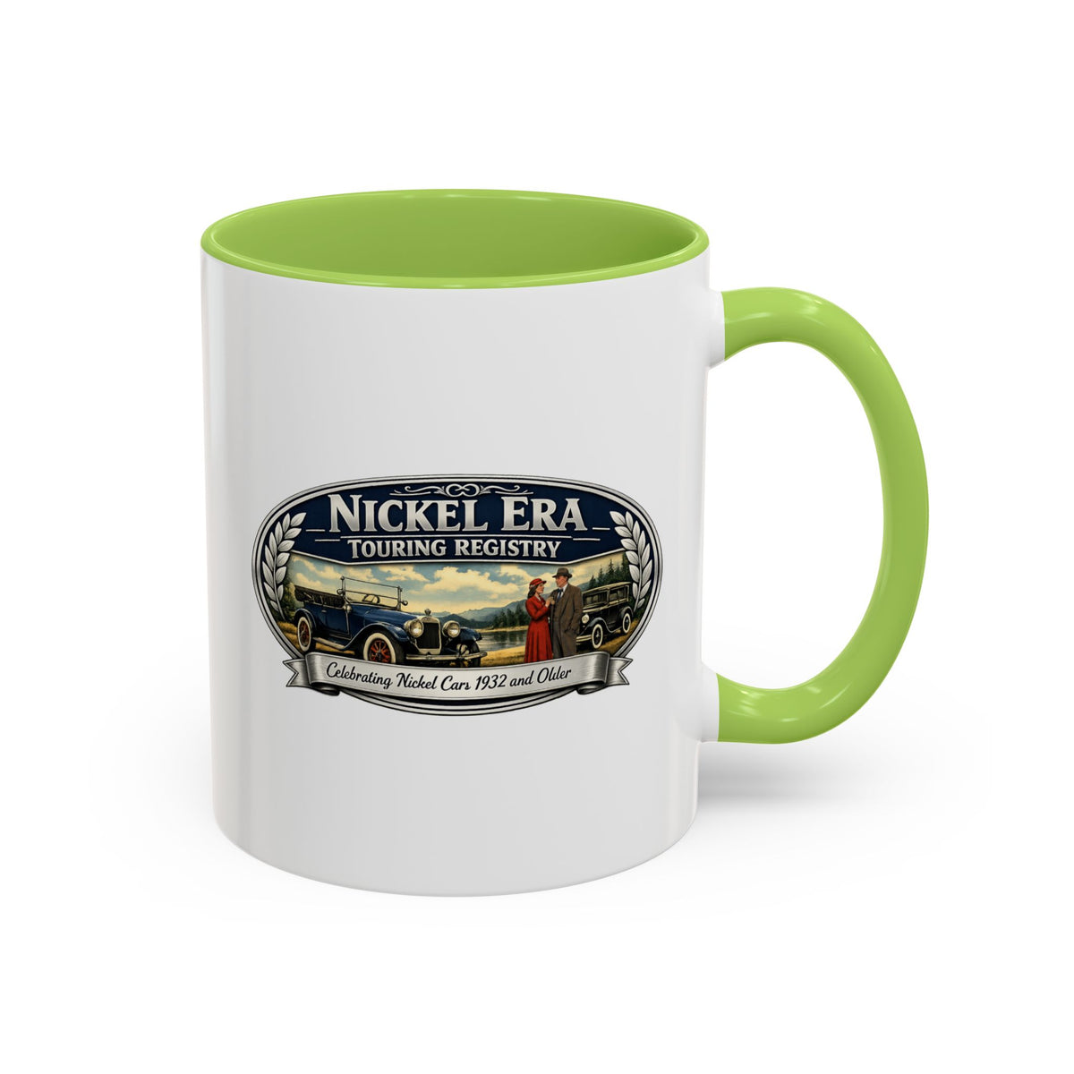 Nickel Era Touring Registry Coffee Mug — Vintage Classic Car Enthusiast Gift